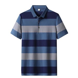 New Men <b>Classic</b> Striped Polo Shirt 95% Cotton Short Sleeve 2026 Summer Plus Oversized Polo T Shirt for Men Casual Beach Wear - Product Image 4