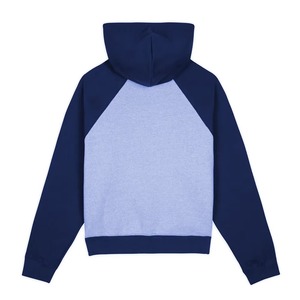 Sudadera con capucha de algodón y forro polar en contraste, estilo raglán, manga larga, corte holgado, de marca de moda para hombre. - Product Image 3