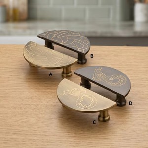 Poignée de porte de placard en laiton massif moderne de luxe, poignée de tiroir de cuisine haut de gamme, noir graphite, quincaillerie décorative pour meubles en gros - Product Image 3