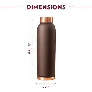 Colour Copper bottle Brown 100% Pure Copper Leakproof with Anti-Oxidant Properties of Copper for Home School and Office - Product Image 3