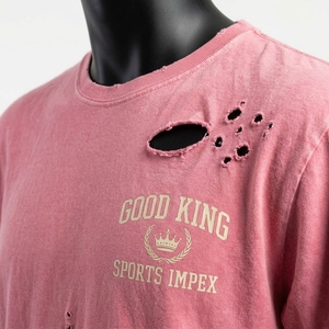 Camiseta de Hombre Oversize con Bajo Desgarrado y Efecto Desgastado, Ecológica, Venta al por Mayor, Personalizada, 100% Algodón - Product Image 6