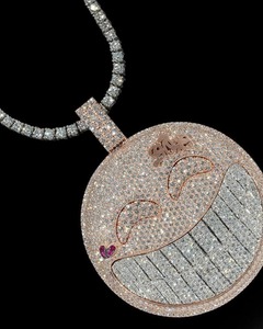 Natural Diamond Pendant with Unique Design Solid Silver Luxury Jewelry Choice for Modern Women and Classic Styling Pendant - Product Image 1