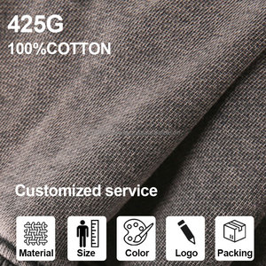 OEM Fabricant Vintage Personnalisé Lavage À L'acide Pull Lourd Hommes 100% Coton Blanc Sérigraphie Brodé Sweatshirts - Product Image 5