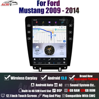 Autoradio GPS Android 13 12,1'' pour Ford Mustang 2009-2014, lecteur DVD multimédia pour voiture, écran Tesla, autoradio stéréo