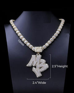 จี้ชื่อทำด้วยเงินสเตอร์ลิงพร้อมเพชร VVS Moissanite ประกายเพชรบาแกตต์จี้ออกแบบได้ตามต้องการ - Product Image 4