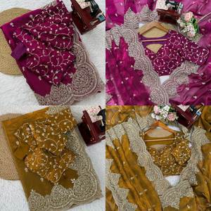 พรีเมียร์ คริตวา แฟชั่น เรดดี้เวียร์ ทิบบี้ สำหรับชุดเลเฮนกาผ้าชีฟองเนื้อนุ่ม ผ้าเน็ต ซารี งานแต่งงานแบบดั้งเดิม ฤดูหนาว ฤดูใบไม้ผลิ งานปาร์ตี้ พร้อมใส่ - Product Image 6