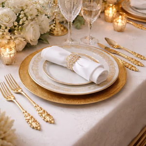 Wedding dinner cutlery Fine dining cutlery set Hotel restaurant <b>flatware</b> Modern silverware set Elegant table setting accessories - Product Image 2