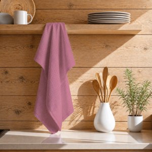 Essuie-tout de cuisine uni à séchage rapide, qualité supérieure, couleur rose, pour usage domestique, prix de gros - Product Image 1