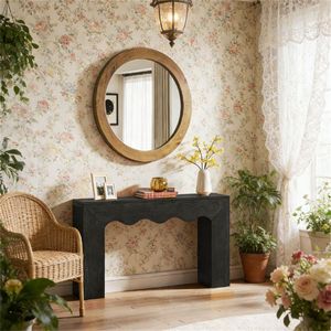 Main <b>Console</b> <b>Table</b> Elegant Wooden Foyer <b>Table</b> for Living Room or Hallway Entrance - Product Image 2