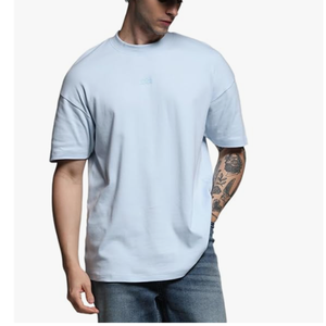 Camiseta de Hombre de Alta Calidad, Cómoda, Mezcla de Poliéster y Algodón, Corte Holgado, Estilo Casual para Hacer Ejercicio, con Logotipo Personalizado y Diseño en Contraste - Product Image 2