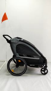 Remorque de vélo en alliage d'aluminium pour enfants avec suspension indépendante, pneus de 20 pouces, charge utile de 35 kg - Product Image 3
