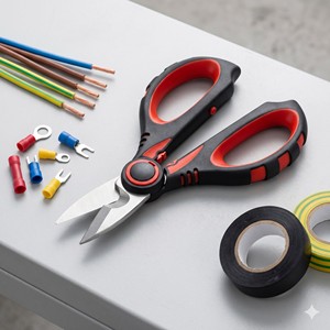 Tijeras de electricista multifunción de 150 mm con funda de hoja y muesca para pelar cables OEM ODM Proveedor de Taiwán - Product Image 1