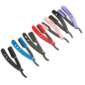 Stainless Steel <b>Razor</b> <b>Single</b> <b>Blade</b> Plastic Handle Face Shaving Tool Barber Shop Use Male Grooming <b>Razor</b> - Product Image 2