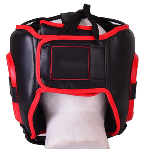Protector de Cabeza de Boxeo de Cuero PU Negro con Ribete Rojo, Modelo TS-HG-5855 de Tombola Sports, Equipo de Protección para Entrenamiento en Todas las Estaciones, Venta al Por Mayor OEM - Product Image 6