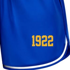 Shorts Deportivos Sigma Gamma Rho para Mujer, Color Azul Rey, Personalizados para Hermandad Griega, para Atletismo, Gimnasio, con Cintura Elástica - Product Image 5
