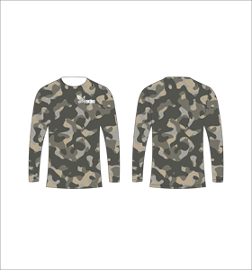 เสื้อตกปลาแห้งเร็วลายพรางแบบกลางๆ แขนยาว เสื้อยืดซับลิเมชั่นประสิทธิภาพสูง - Product Image 4