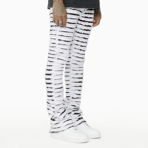 Vente en gros de jeans pour hommes de haute qualité, élégants et personnalisés, fabriqués en usine, coupe slim, fermeture à boutons, longueur standard - Product Image 3