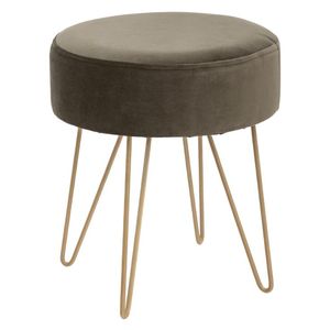 Pouf de style classique moderne en métal avec rembourrage en tissu éponge, idéal pour le salon et la chambre à coucher – Meilleure vente - Product Image 5