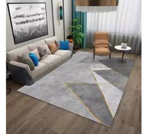 Ensemble de tapis de luxe à poils longs, coupés et tuftés à la main, design moderne, adaptés aux animaux domestiques, pour salon, motifs floraux multicolores disponibles, tapis turcs - Product Image 2