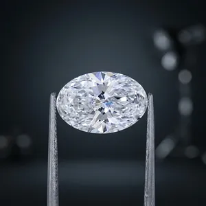 D'VINS JEWELS IGI Certified Oval Cut Loose Diamond F VS1 Lab Created CVD for Jewelry Making - Product Image 1
