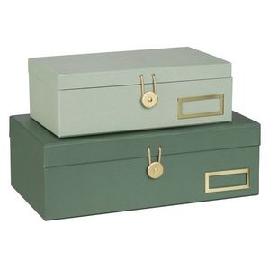 Coffre de rangement métallique minimaliste de luxe, boîte en acier verrouillable, porte-étiquettes, organisateur, boîte de rangement pour le bureau et la maison - Product Image 1
