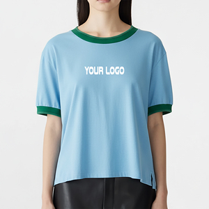 Nouveauté 2025 – T-shirts courts pour femmes en coton 100 % biologique, avec appliques estivales, respirants, écologiques et personnalisables à manches courtes – Vente en gros - Product Image 1