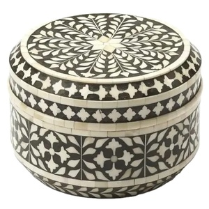 Joyero de madera rectangular de lujo con exquisitas incrustaciones de hueso y diamante de fregona perfecto para almacenamiento de joyas elegantes y regalos - Product Image 6