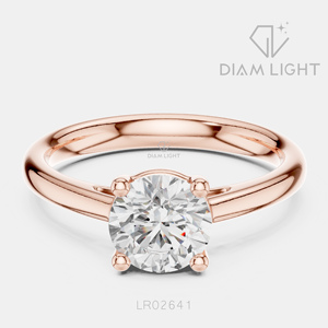 Bague de fiançailles solitaire ronde 1,10 carat, bijoux fins, certifiée IGI, or blanc 14 carats, diamant de laboratoire, bague d'anniversaire - Product Image 3