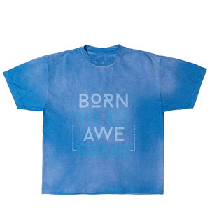 Camiseta Casual de Manga Corta con Cuello Redondo y Estampado de Letras en la Parte Delantera para Hombre, Color Rojo Tie-Dye, Corte Regular, 100% Algodón Jersey, 320g - Product Image 3