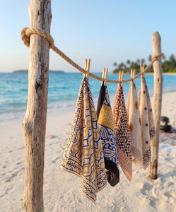 Bandana en coton imprimé à la main, style bohème, pour la plage, les cheveux, le cou, la randonnée, le camping et les festivals – Vente en gros - Product Image 3