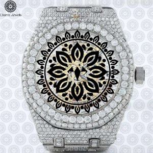 Reloj Redondo de Acero Inoxidable para Hombre Charm Jewells con Bisel de Diamantes, Cristal de Zafiro, Cuarzo Analógico, Lujoso y Moderno, 40 mm - Product Image 3