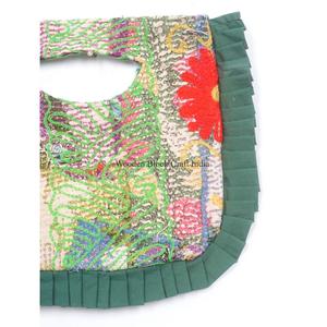 Luxury Trendy Classic Kantha messenger Bag Handmade Mixed Colors Magnetic Closure Ruffles Landscape Pattern Lightweight Foldable - Product Image 2