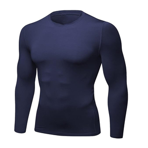 <b>Men</b> Long Sleeve <b>Compression</b> Rash Guard Quick Dry Athletic Fitness <b>Shirt</b> Red Blue Purple - Product Image 4