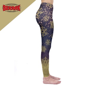 Legging doré flocon de neige pour femmes, nouveau pantalon de Fitness, Punk, élastique, - Product Image 2