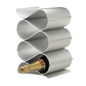 Range-bouteilles moderne modulaire empilable, design hexagonal en nid d'abeille, support de comptoir en métal pour bouteilles de vin, organisateur de rangement - Product Image 2