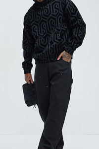 2026 Custom Manufacturer <b>Men</b> <b>Hoodie</b> Heavyweight DTG Printing Rhinestone Oversized Streetwear Casual OEM Oversized <b>Hoodie</b> - Product Image 3