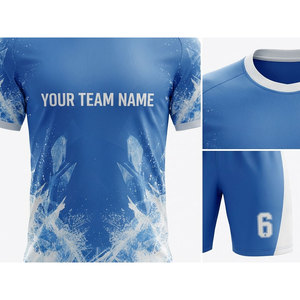 Custom Sublimated Soccer Jersey Set Men's <b>Red</b> Black Gradient 100% Polyester Moisture Wicking Short Sleeve Uniforms Adult Size - Product Image 6