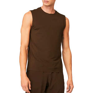 Débardeur court côtelé personnalisé à marque privée pour femme, grande taille, blanc, dos nageur, et débardeurs courts pour homme - Product Image 1