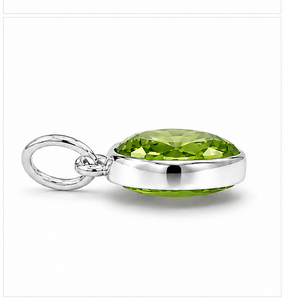 <b>Peridot</b> Heart Pendant, Sterling Silver Heart Necklace, Green <b>Peridot</b> Gemstone <b>Jewelry</b>, 925 Silver Pendant, Elegant Gift for Her - Product Image 2