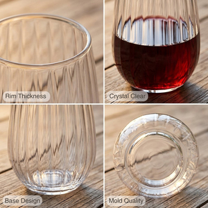 [Holar] Vasos de Vino sin Tallo de Plástico Ondulado Irrompible de Alta Calidad Hechos en Taiwán, 15 oz, para Catering, Cafetería y Fiestas - Product Image 4