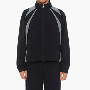 Veste de cyclisme imperméable pour homme, écologique, 100% nylon, coupe-vent, légère, pliable, respirante, bandes réfléchissantes, randonnée - Product Image 1