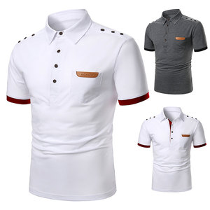 Men's Eco-Friendly Knitted <b>Button</b> Short Sleeve Solid Casual Summer Streetwear 100% Cotton <b>Shirt</b> - Product Image 4