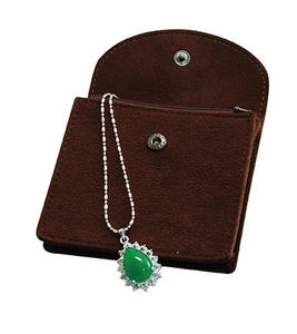 กระเป๋าใส่เครื่องประดับทรงสี่เหลี่ยมผืนผ้าหนังกลับญี่ปุ่นแบบมีซิปปิดแน่นหนา สำหรับจัดเก็บแบบพกพา ขนาด 96x88x10 มม. - Product Image 4