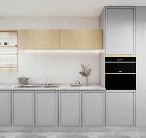 Meubles de cuisine modernes avec tiroirs et portes en <span class=keywords><strong>panneaux</strong></span> de bois écologiques pour cuisines et salles à manger d'appartements - Product Image 3