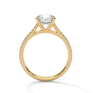 แหวนเพชรทองคำ 14K เพชรเพาะเลี้ยงในห้องปฏิบัติการ แหวนทองคำแท้ 18K สำหรับผู้หญิง สไตล์คลาสสิก รับรองโดย IGI แหวนหมั้น แหวนครบรอบ - Product Image 6