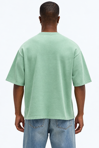 Custom Applique <b>Gothic</b> Letter Print Garment Dyed Men's <b>shirts</b> Heavyweight 100% Cotton Oversized Washed Urban Streetwear T-<b>shirt</b> - Product Image 4