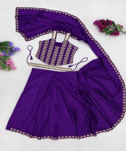 Vêtement ethnique, dernières tendances indiennes, saris en coton à bas prix pour femmes, vêtements de fête, sari avec bordure en dentelle, chemisier 85043 BB-74 - Product Image 5
