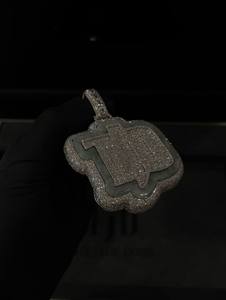 Pendentif chaîne hip-hop personnalisé de 3 pouces en argent sterling 925 avec diamants Moissanite VVS - Product Image 5