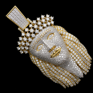 Colgante de Plata de Ley 925 Premium con Rostro de Jesús y Corona de Diamantes, Amuleto Religioso con Diseño Atractivo para Hombre - Product Image 6