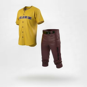 Ensemble de maillots de baseball personnalisés pour équipes, hommes et femmes, respirant, léger, vêtements de sport, fournisseur en gros, OEM - Product Image 1